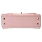 Chanel Quilted Coco Handle Chain Shoulder Bag Pink Caviar Leather 23 — view 4