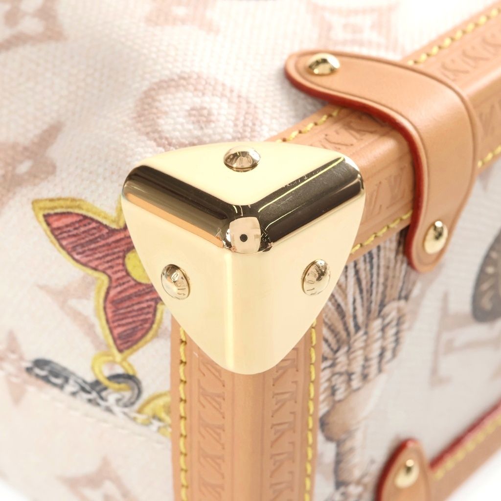 Louis Vuitton Flight Mode Side Trunk GM Shoulder Bag Beige Canvas Leather — view 5