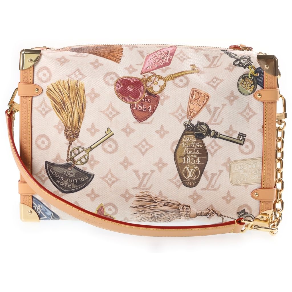 Louis Vuitton Flight Mode Side Trunk GM Shoulder Bag Beige Canvas Leather — view 2