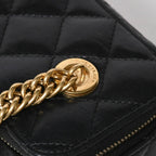 Chanel Vanity Chain Shoulder Bag Black Gold Lambskin — view 5