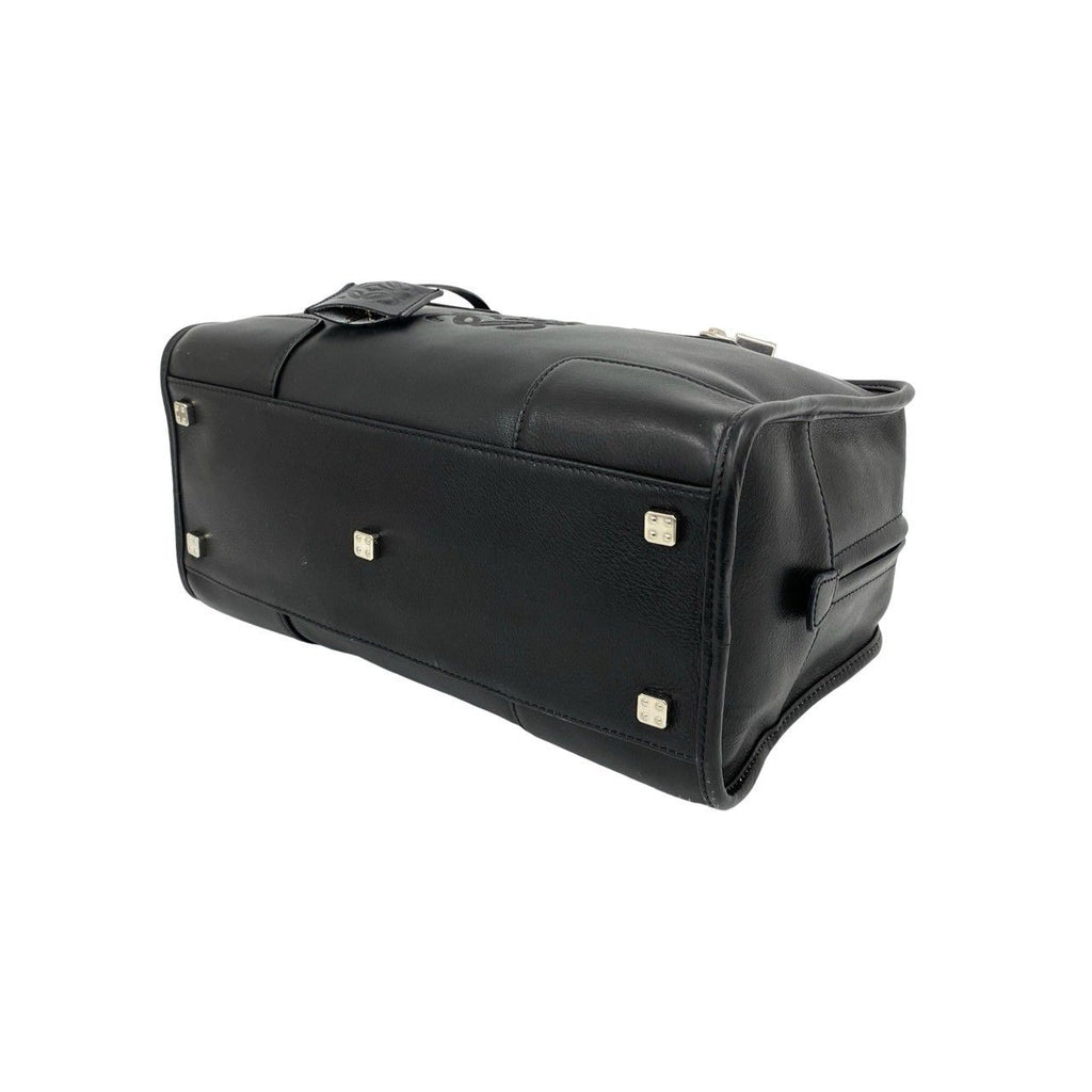 Loewe Amazona 28 Anagram Logo Leather Mini Boston Bag Black with Key — view 8