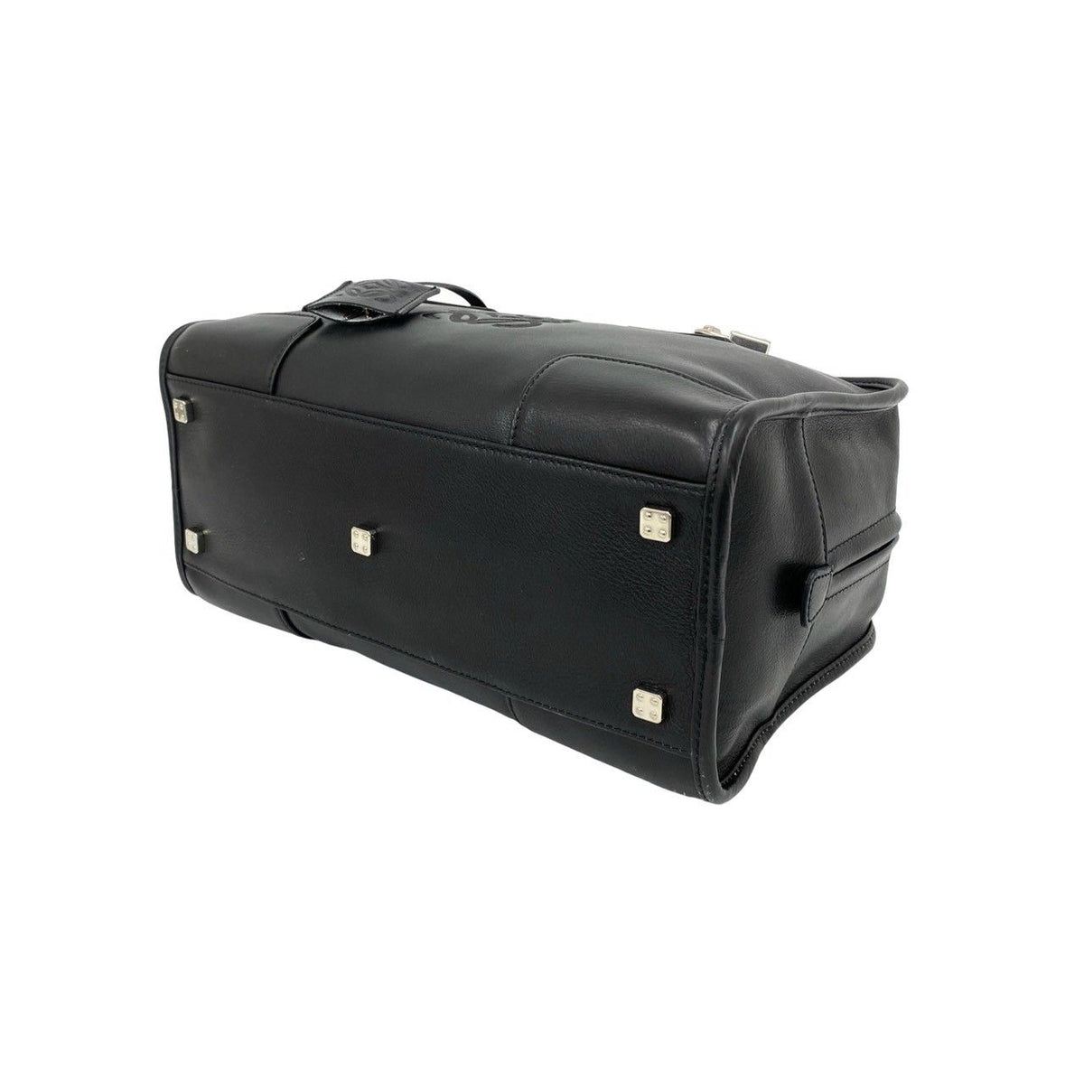 Loewe Amazona 28 Anagram Logo Leather Mini Boston Bag Black with Key — view 8
