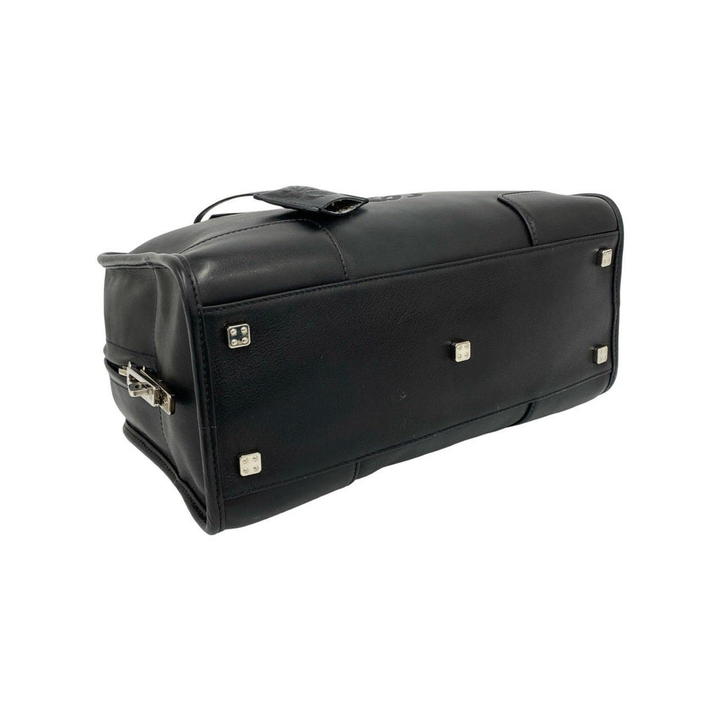 Loewe Amazona 28 Anagram Logo Leather Mini Boston Bag Black with Key — view 7