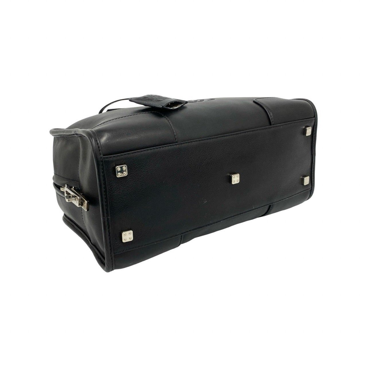 Loewe Amazona 28 Anagram Logo Leather Mini Boston Bag Black with Key — view 7