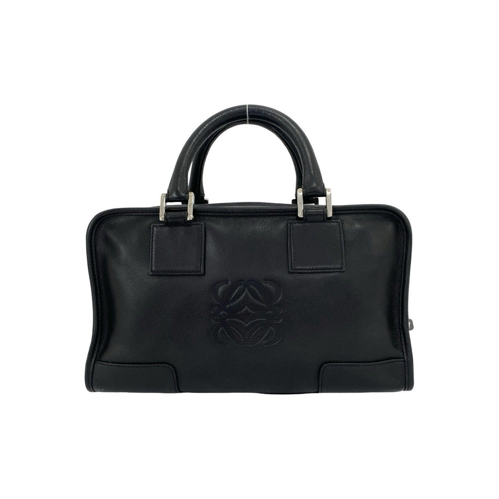 Loewe Amazona 28 Anagram Logo Leather Mini Boston Bag Black with Key — view 3