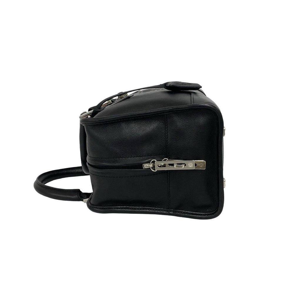 Loewe Amazona 28 Anagram Logo Leather Mini Boston Bag Black with Key — view 5
