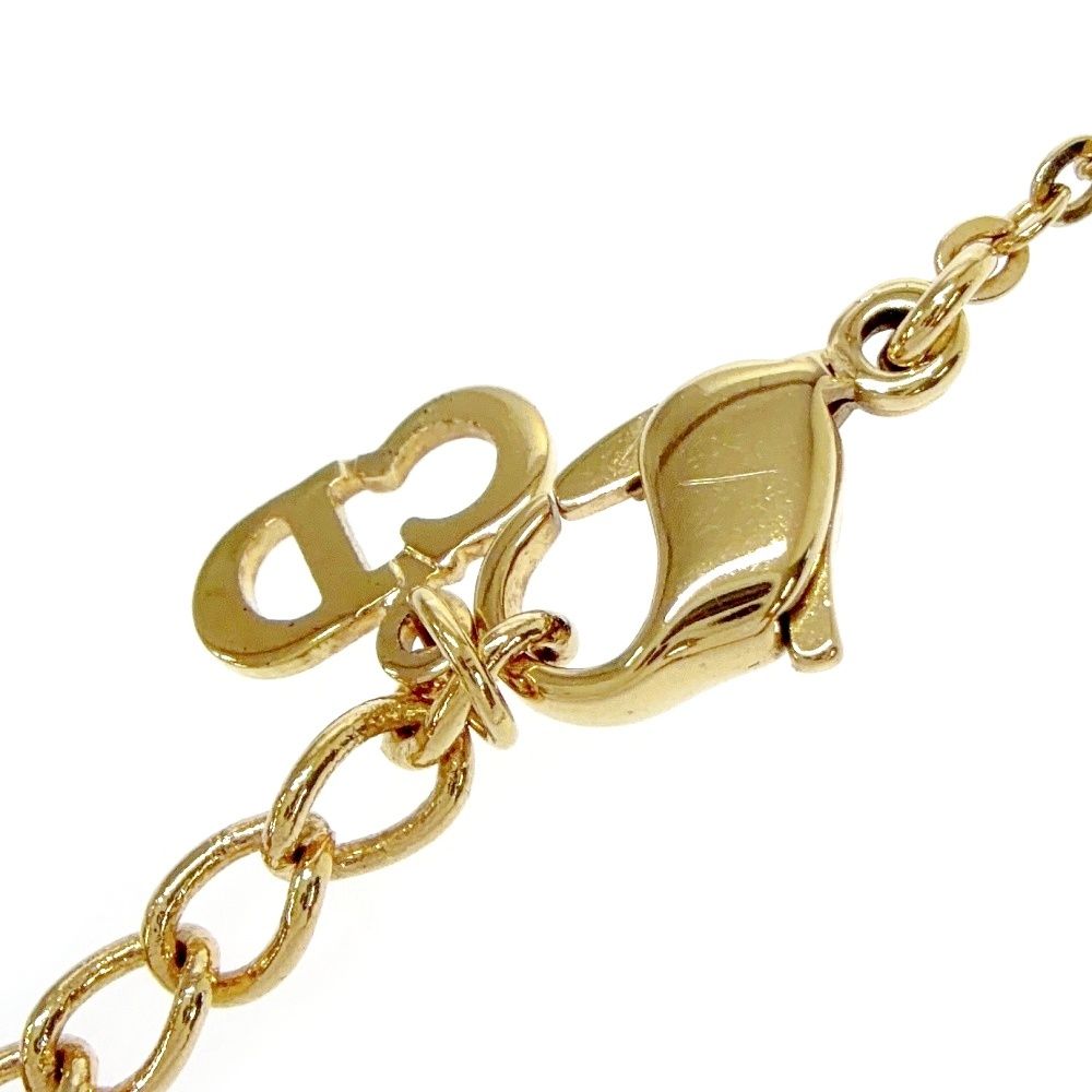 Dior Rhinestone Emblem Heart Necklace Earrings — view 5