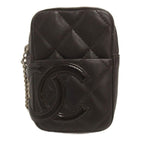Chanel Cambon Line Galet Case Pouch Belt Dark Brown