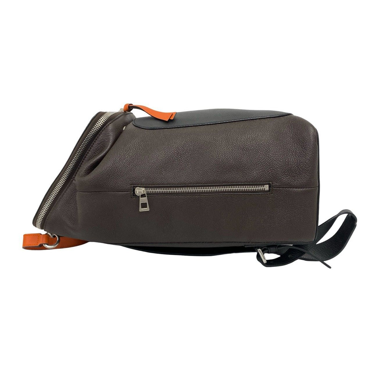 Loewe Goya Anagram Logo Calf Leather Backpack Brown Black — view 5