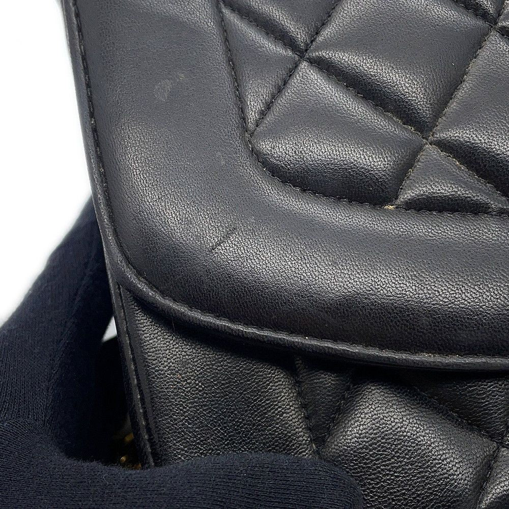 Chanel Chain Shoulder Bag Quilted 25 CC Logo Diana Lambskin Black — view 7