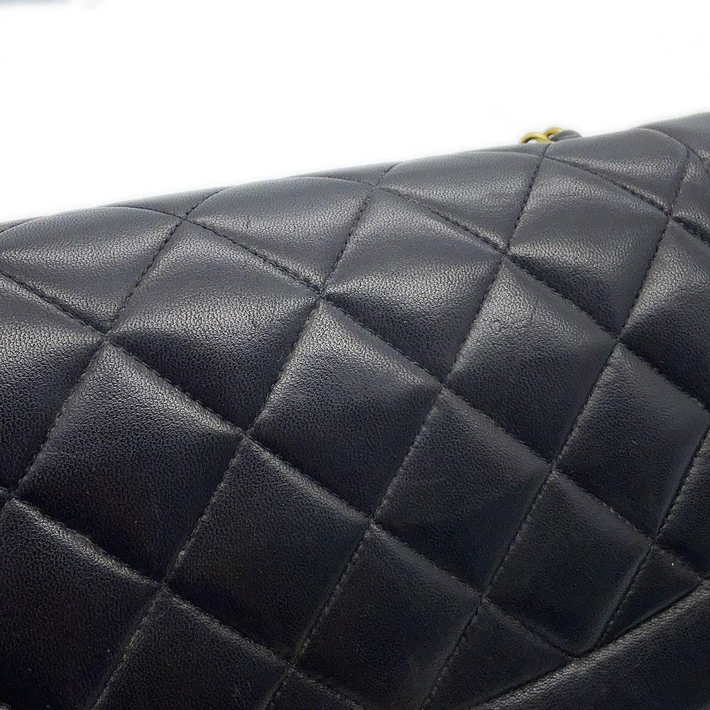 Chanel Chain Shoulder Bag Quilted 25 CC Logo Diana Lambskin Black — view 6