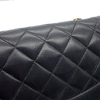 Chanel Chain Shoulder Bag Quilted 25 CC Logo Diana Lambskin Black — view 6