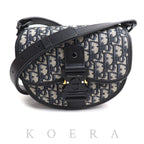 Dior Gallop Oblique Jacquard Shoulder Bag Navy