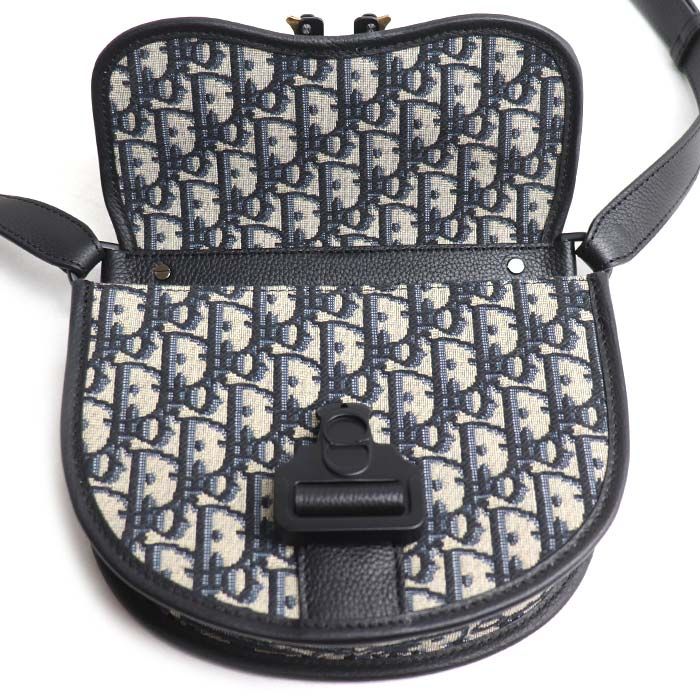 Dior Gallop Oblique Jacquard Shoulder Bag Navy — view 5