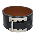 Hermes Intense Silver Leather Bracelet