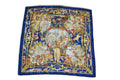 Gucci Scarf Shawl Vintage Five Continents Animal Print Silk Navy