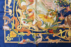 Gucci Scarf Shawl Vintage Five Continents Animal Print Silk Navy — view 5