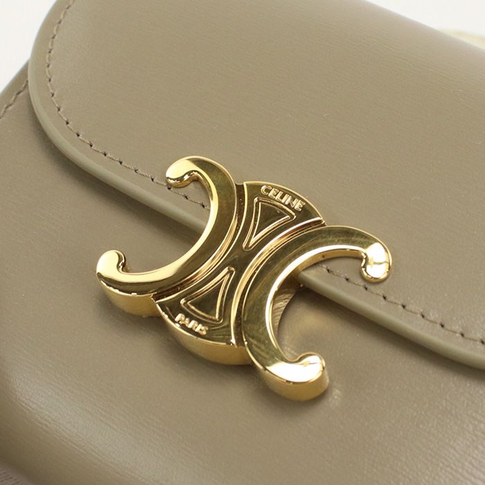 Celine Small Flap Wallet Triomphe Trifold Shiny Calfskin — view 7