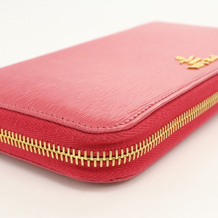 Prada Vitello Move Wallet Zip Around Calfskin — view 8