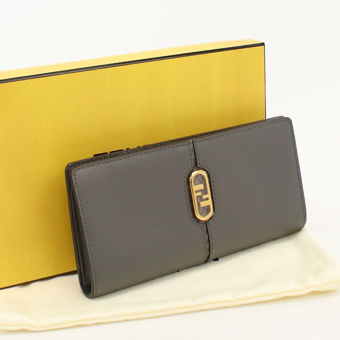 Fendi Continental Wallet O'lock Bifold Leather