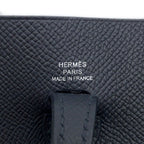 Hermes Remes Shoulder Bag Evelyne TPM Sellier Black Silver Epsom — view 7