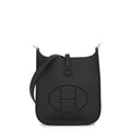 Hermes Remes Shoulder Bag Evelyne TPM Sellier Black Silver Epsom