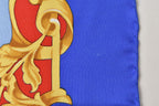 Celine Scarf Vintage Silk Blue Gold — view 4