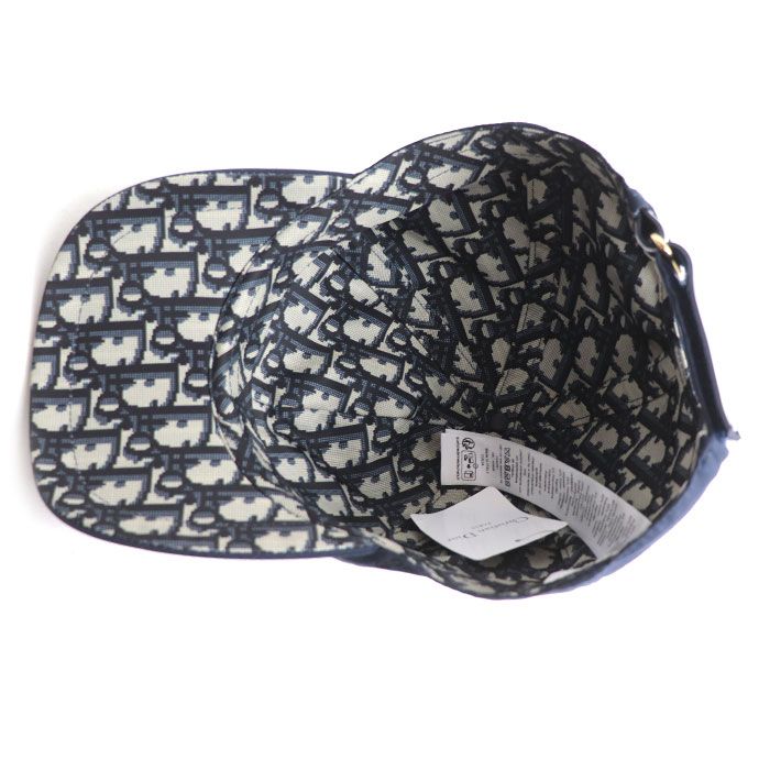 Dior D-player Oblique Cap Navy 57 Hat — view 6