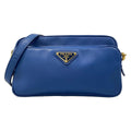 Prada Shoulder Bag Blue Leather