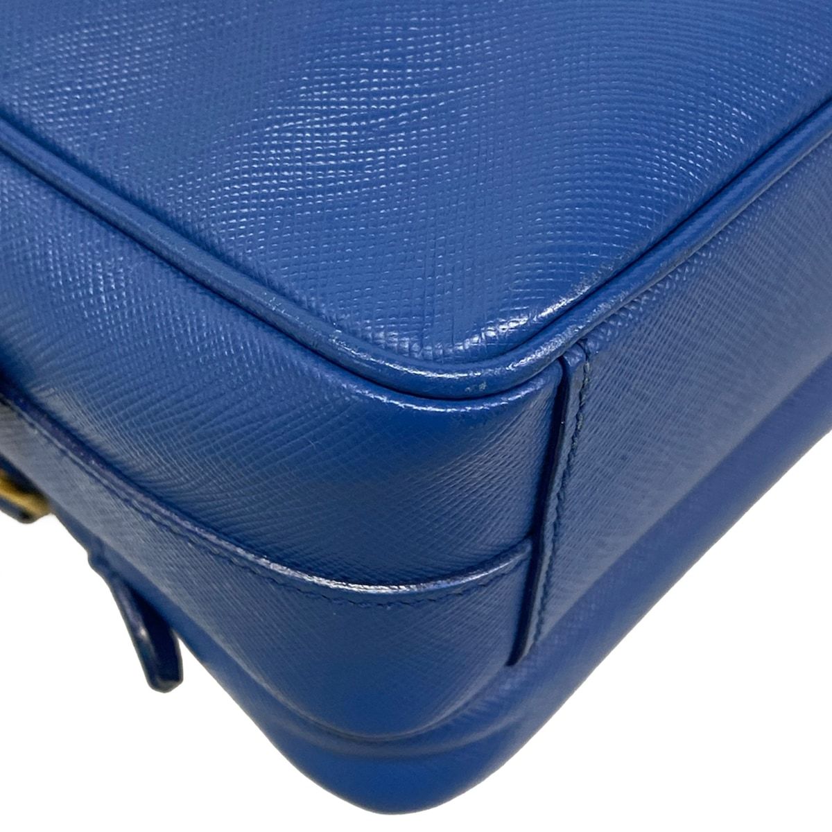 Prada Shoulder Bag Blue Leather — view 6