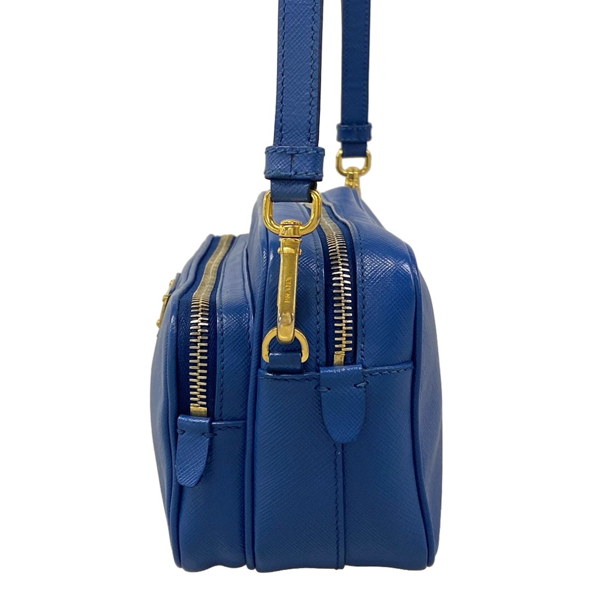 Prada Shoulder Bag Blue Leather — view 4