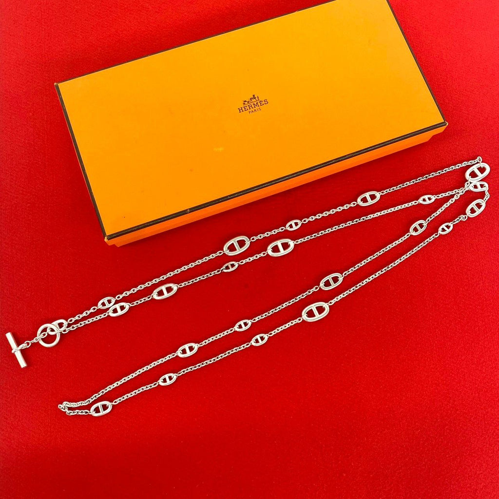 Hermes Farandole Martin Margiela Era Long Necklace 925 Sterling Silver