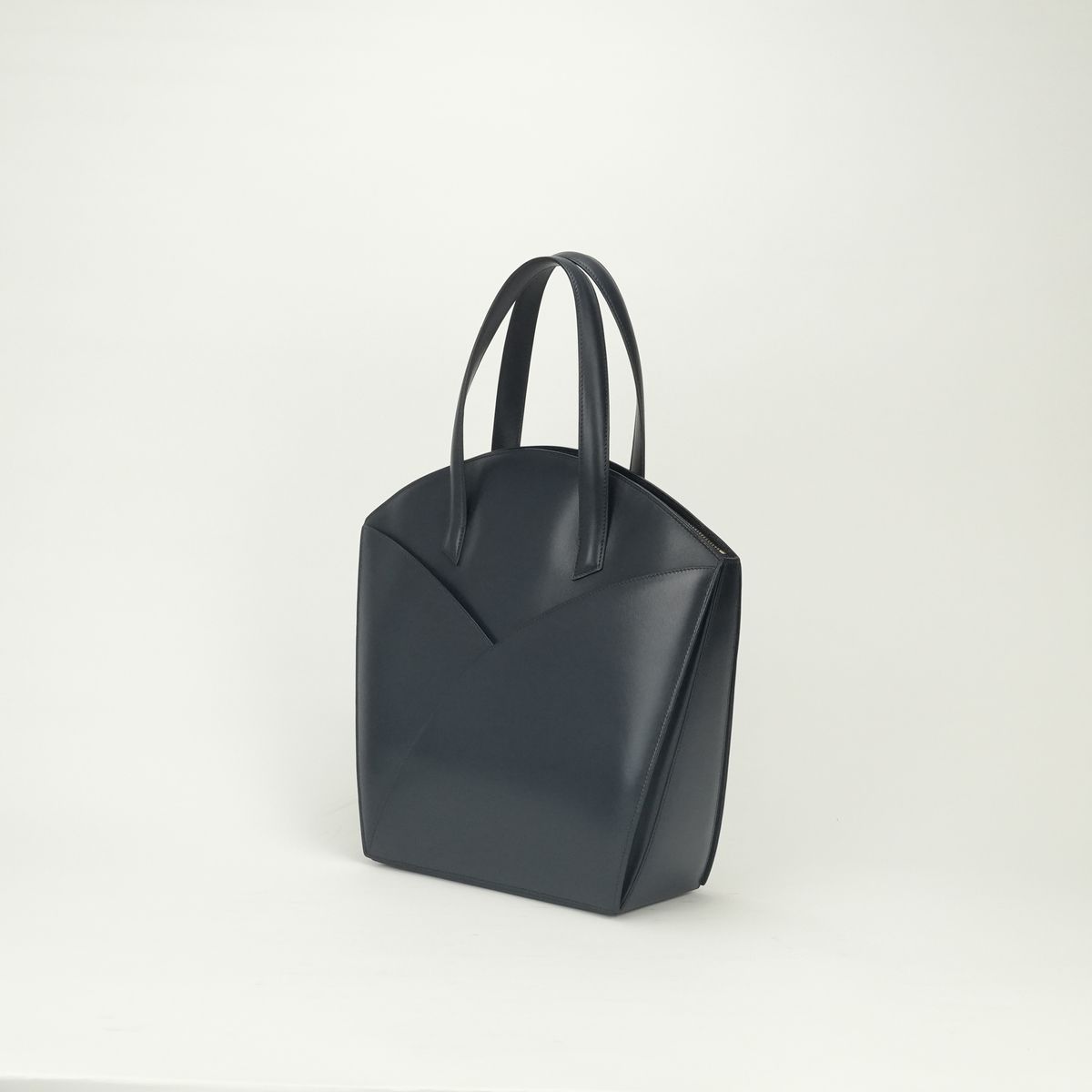 Hermes Cokers Tote Box Calf Navy Gold Handbag — view 2