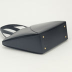 Hermes Cokers Tote Box Calf Navy Gold Handbag — view 6