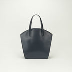 Hermes Cokers Tote Box Calf Navy Gold Handbag — view 3