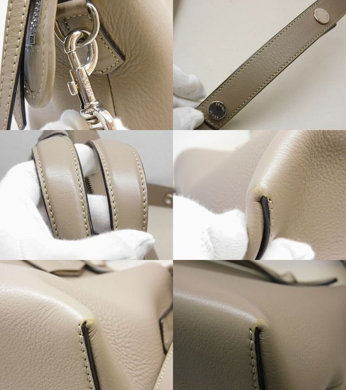 Fendi by the Way 2-Way Shoulder Bag Leather Medium Gray — view 5