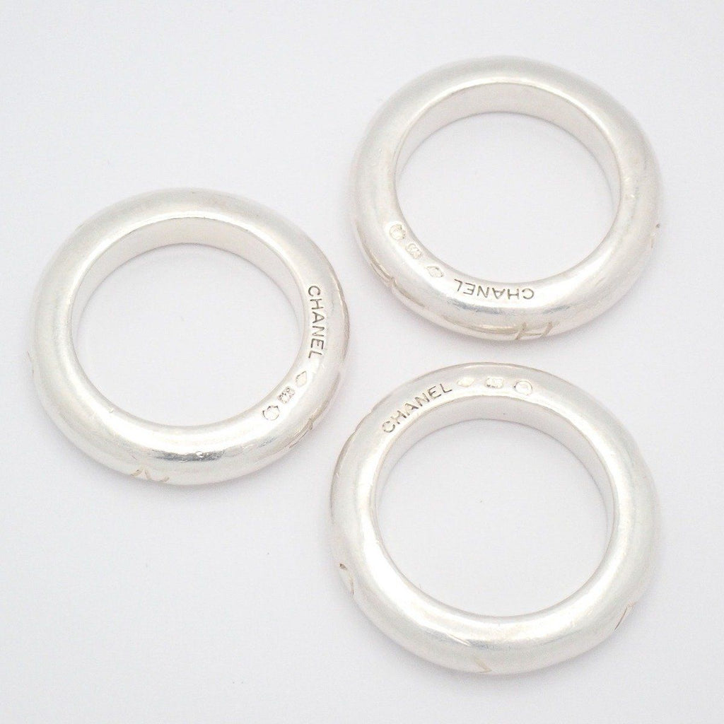 Chanel Logo Ring 925 Sterling Silver — view 3