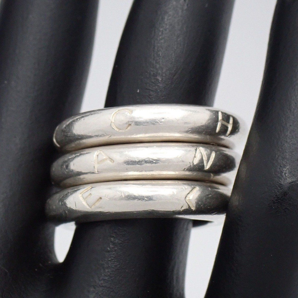 Chanel Logo Ring 925 Sterling Silver — view 5