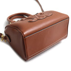 Celine Cuir Triomphe Small Boston 2-Way Shoulder Bag Brown — view 3