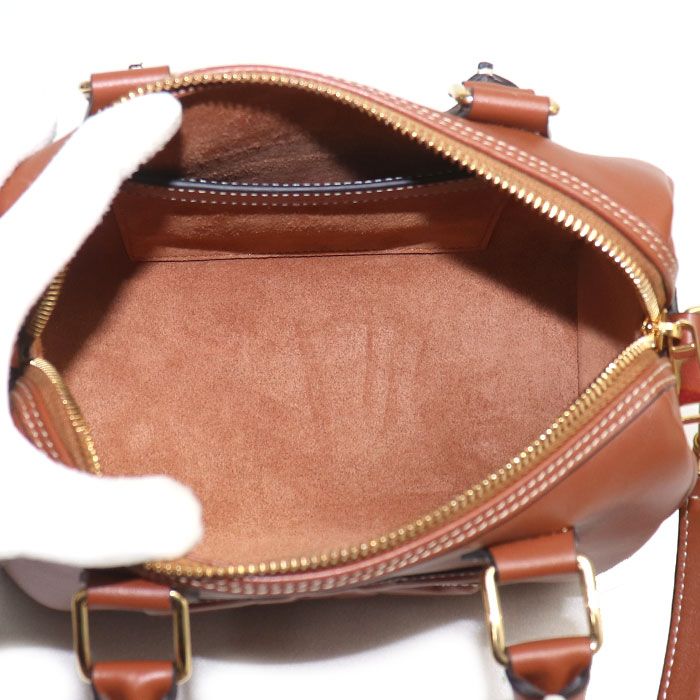 Celine Cuir Triomphe Small Boston 2-Way Shoulder Bag Brown — view 4
