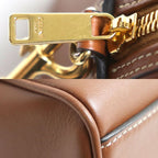 Celine Cuir Triomphe Small Boston 2-Way Shoulder Bag Brown — view 6