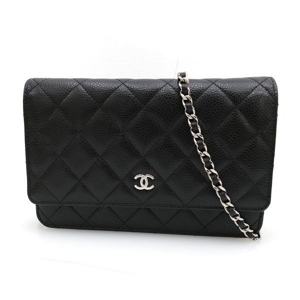 Chanel Caviar Quilted Chain Wallet Shoulder Bag