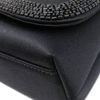 Chanel Satin Shoulder Bag Black — view 4