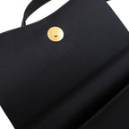 Chanel Satin Shoulder Bag Black — view 7