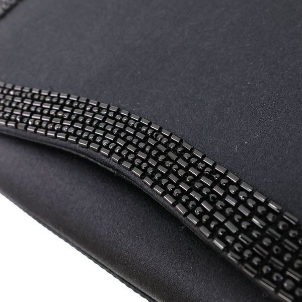 Chanel Satin Shoulder Bag Black — view 5