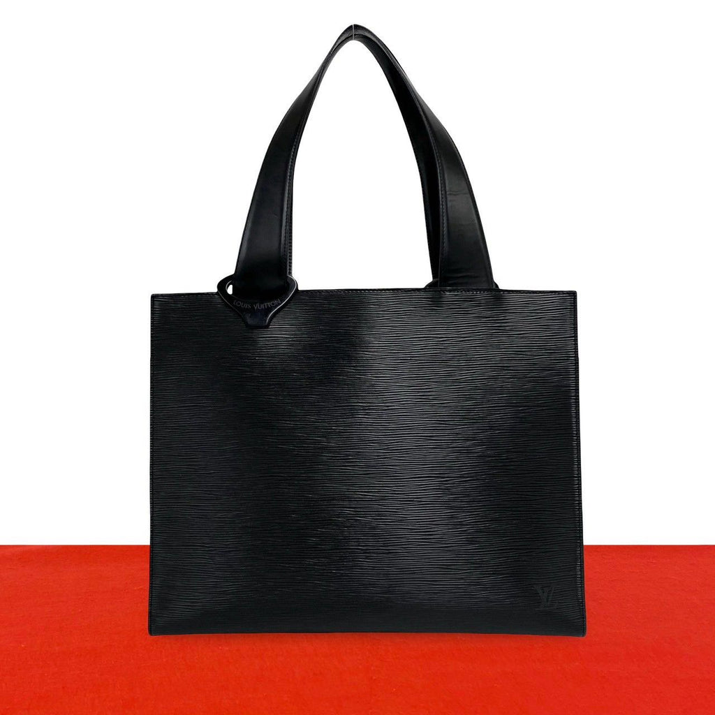 Louis Vuitton Gemo Epi Leather Tote Shoulder Bag Noir Black