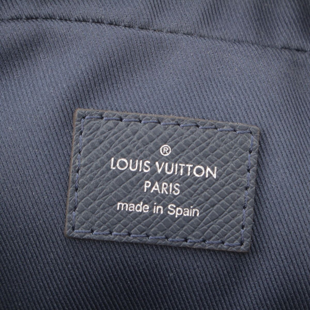 Louis Vuitton Anton Taiga Shoulder Bag Navy — view 7