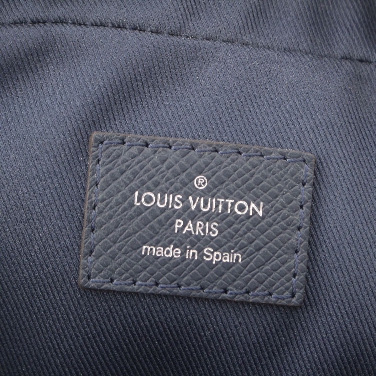Louis Vuitton Anton Taiga Shoulder Bag Navy — view 7