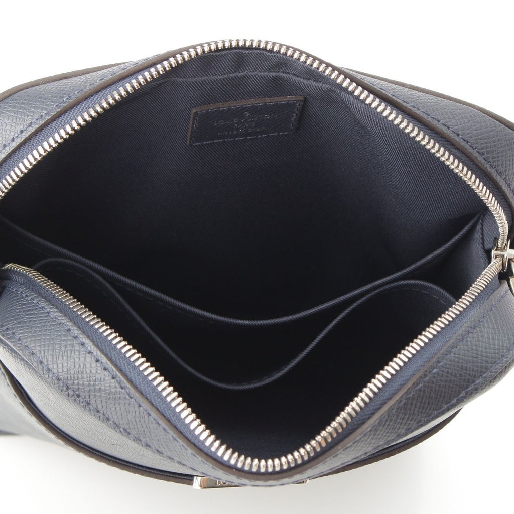 Louis Vuitton Anton Taiga Shoulder Bag Navy — view 6