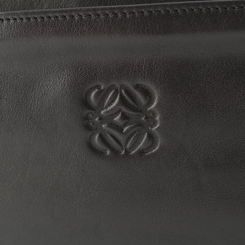 Loewe Leather Anagram Clutch Black — view 7